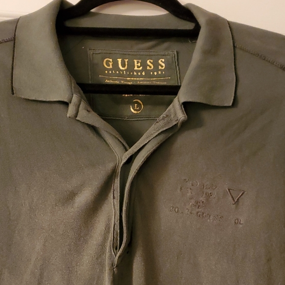Guess Men's Distressed Golf Shirt L - Picture 3 of 6